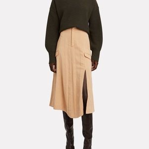 NWT INTERMIX Diana Utility Midi Skirt Size 12